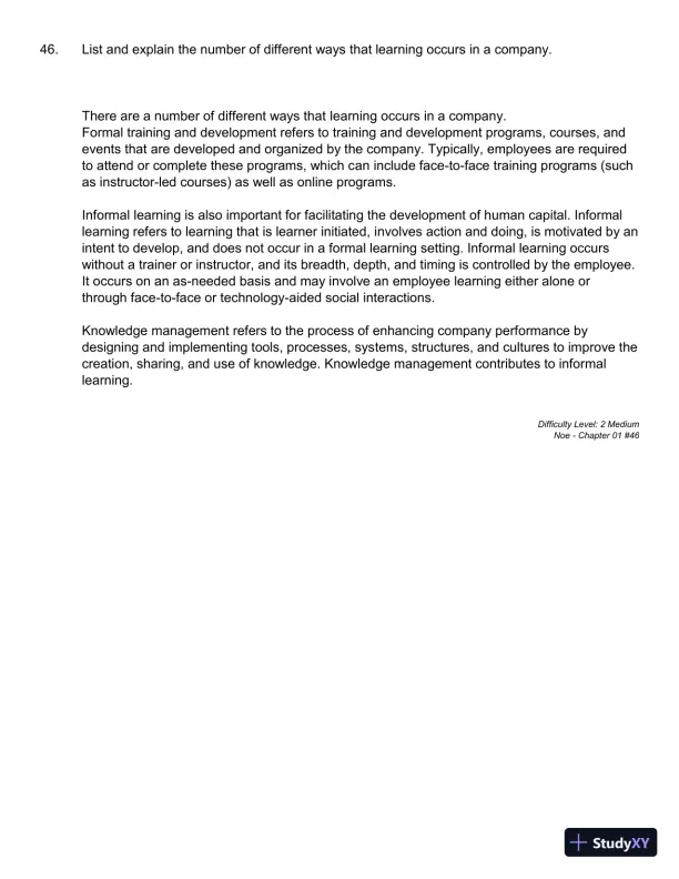 Employee Training and Development (Irwin Management) 7th Edition Test Bank - Page 20 preview image