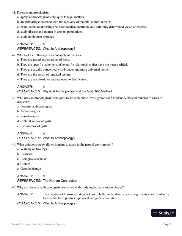 Essentials Of Physical Anthropology, 10th Edition Test Bank - Page 10 preview image