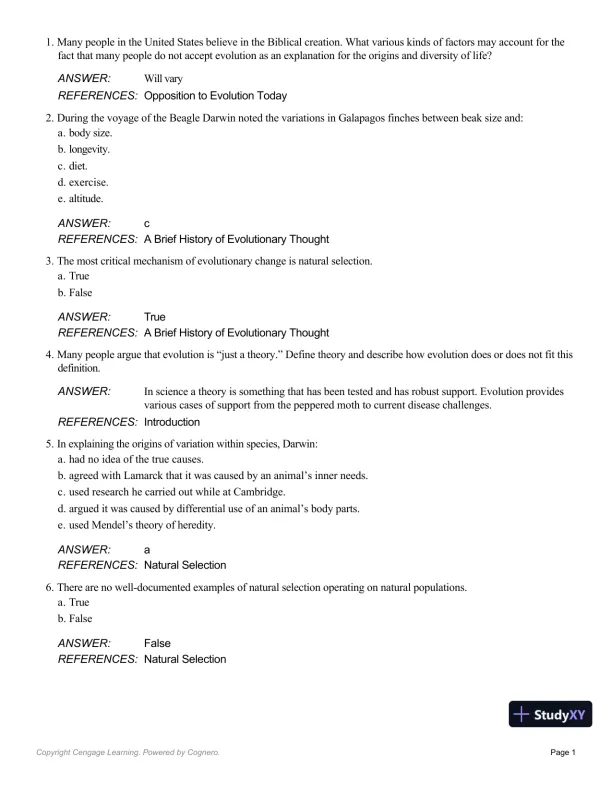 Essentials Of Physical Anthropology, 10th Edition Test Bank - Page 13 preview image