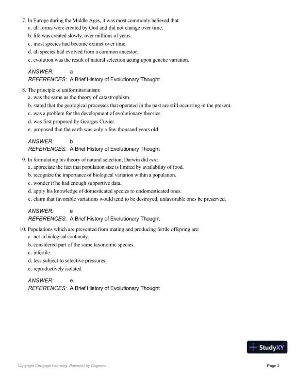 Essentials Of Physical Anthropology, 10th Edition Test Bank - Page 14 preview image