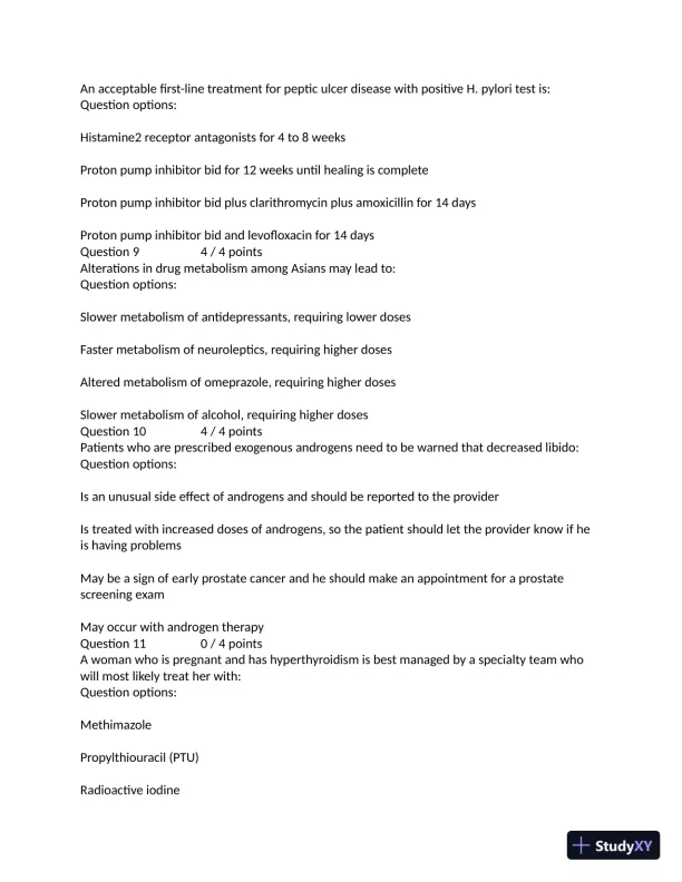 MN553 Final Exam Quiz with Answers (97 Solved Questions) - Page 4 preview image