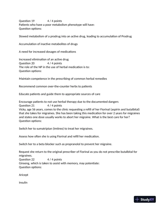 MN553 Final Exam Quiz with Answers (97 Solved Questions) - Page 7 preview image