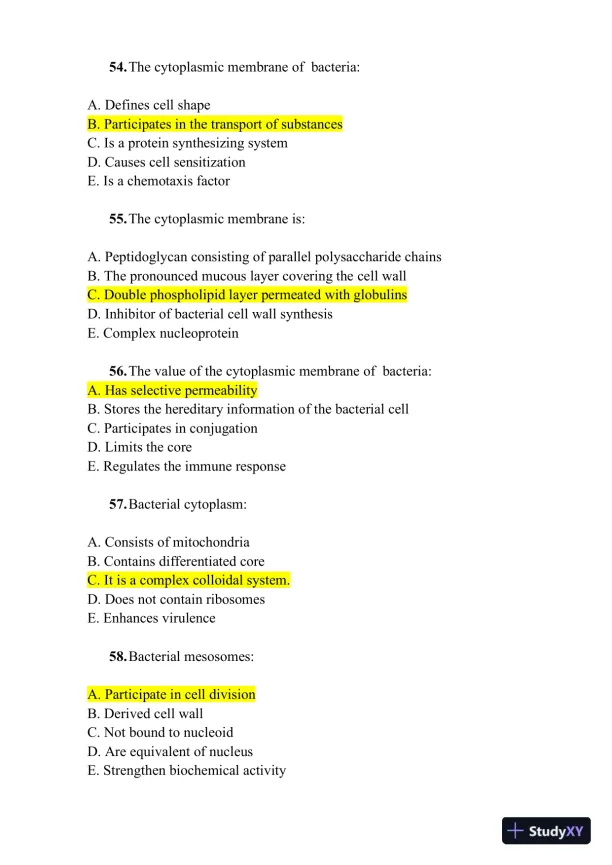 Microbiology Practice Exam With Answers (1000 Solved Questions) - Page 12 preview image