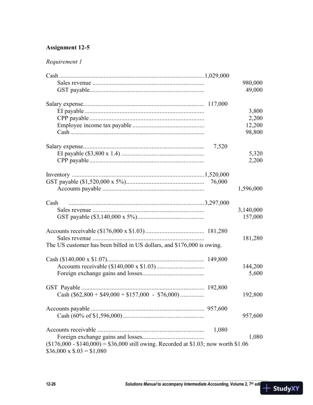 Intermediate Accounting, Volume 2, Seventh Canadian Edition Solution Manual - Page 27 preview image