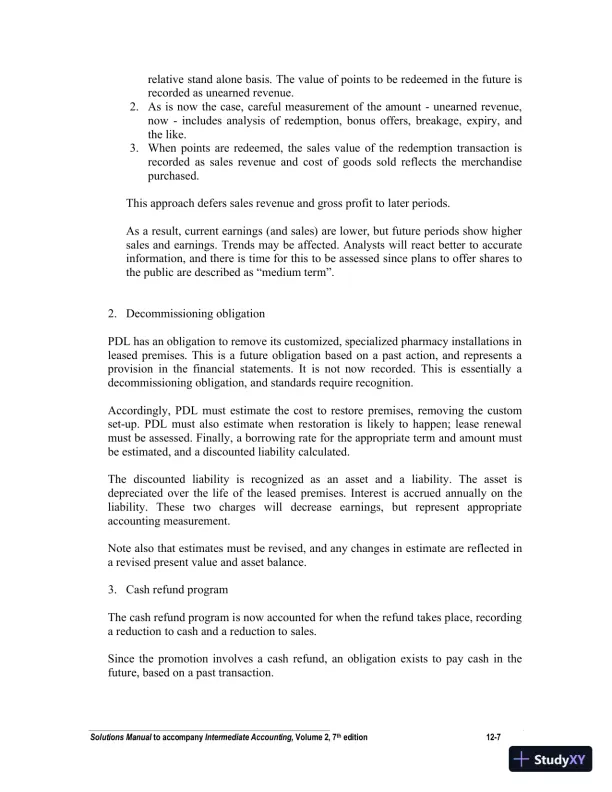 Intermediate Accounting, Volume 2, Seventh Canadian Edition Solution Manual - Page 8 preview image