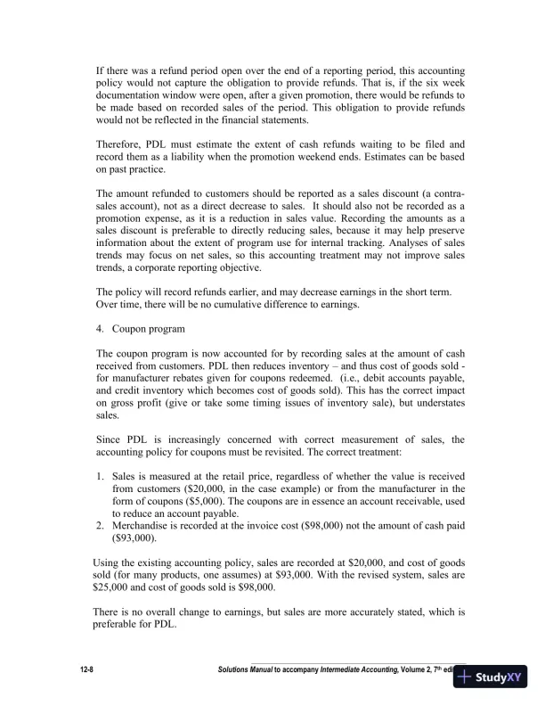 Intermediate Accounting, Volume 2, Seventh Canadian Edition Solution Manual - Page 9 preview image