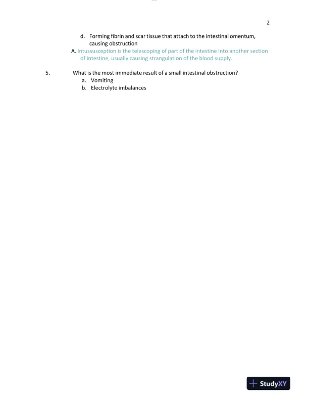 2023-2024 NURS611 Pathophysiology Exam 4 Version Test Bank With Answers (104 Solved Questions) - Page 3 preview image