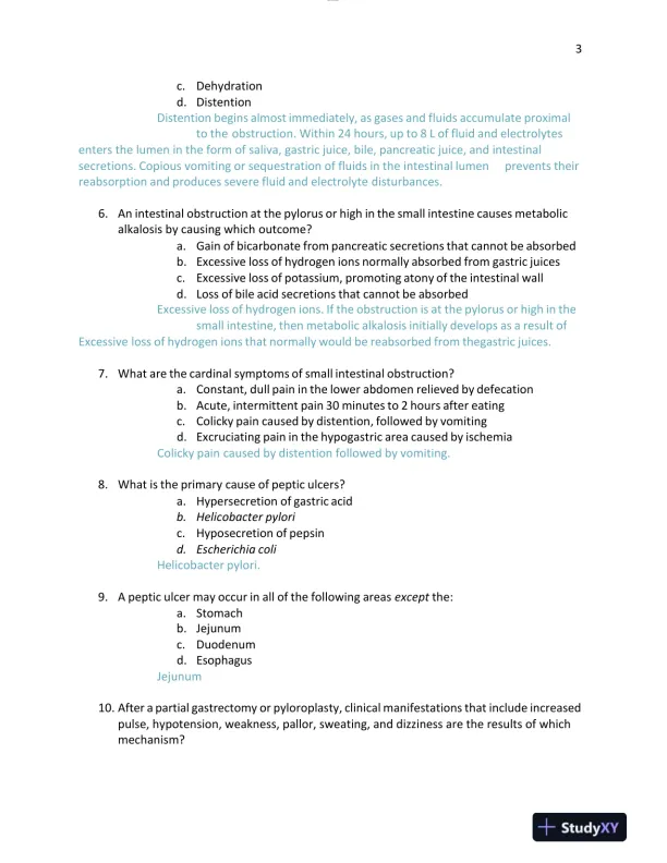 2023-2024 NURS611 Pathophysiology Exam 4 Version Test Bank With Answers (104 Solved Questions) - Page 4 preview image