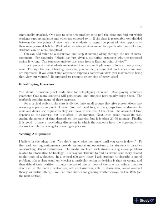 Solution Manual for Ethics for the Information Age, 7th Edition - Page 6 preview image