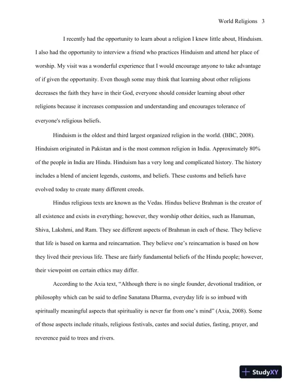 World Religion Report - Axia College of University of Phoenix - Page 4 preview image