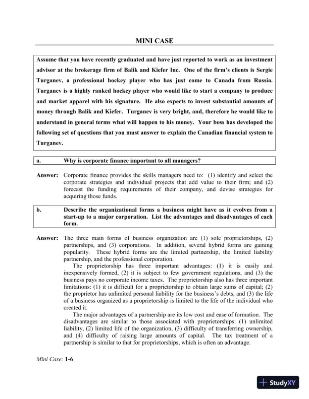 Financial Management: Theory And Practice, 2nd Edition Solution Manual - Page 7 preview image