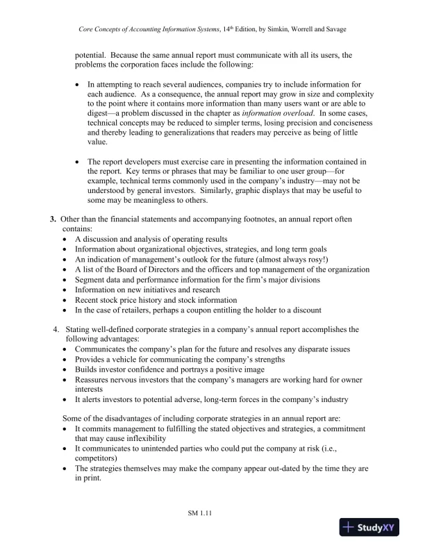 Solution Manual for Core Concepts of Accounting Information Systems, 14th Edition - Page 16 preview image