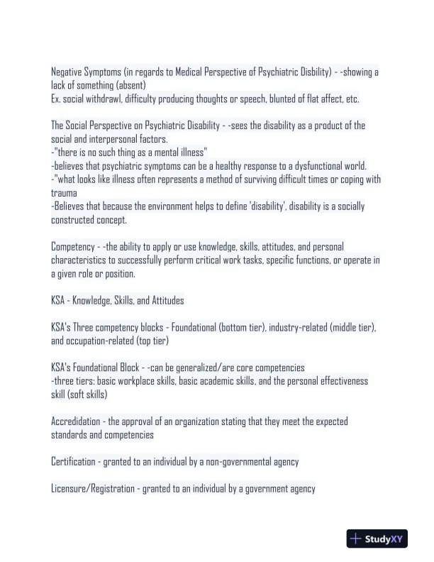 2024 Psychiatric Rehabilitation CPRP Exam With Answers (384 Solved Questions) - Page 12 preview image