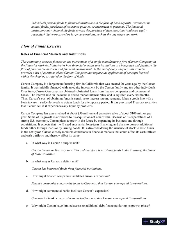 Financial Markets And Institutions, Abridged, 11th Edition Solution Manual - Page 10 preview image