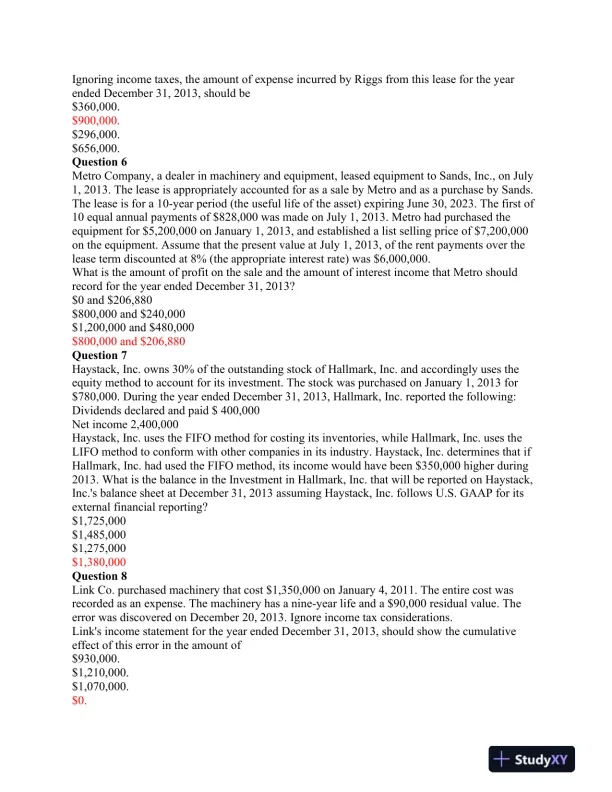 ACC305 Final Exam: Leasing, Accounting Policies, and Financial Reporting - Page 3 preview image