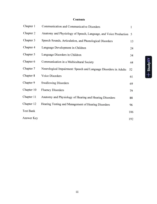Primer On Communication And Communicative Disorders, A, 1st Edition Test Bank - Page 1 preview image