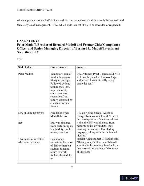 Solution Manual for Detecting Accounting Fraud: Analysis and Ethics - Page 12 preview image