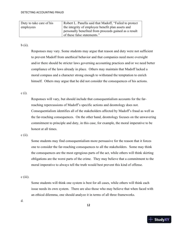 Solution Manual for Detecting Accounting Fraud: Analysis and Ethics - Page 16 preview image
