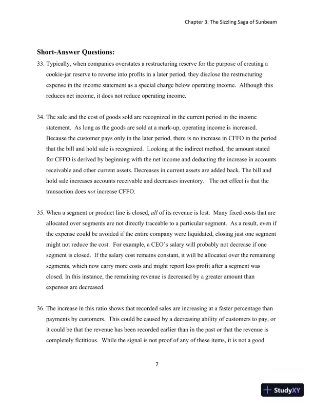 Solution Manual for Detecting Accounting Fraud: Analysis and Ethics - Page 25 preview image