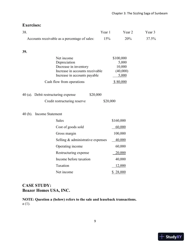 Solution Manual for Detecting Accounting Fraud: Analysis and Ethics - Page 27 preview image