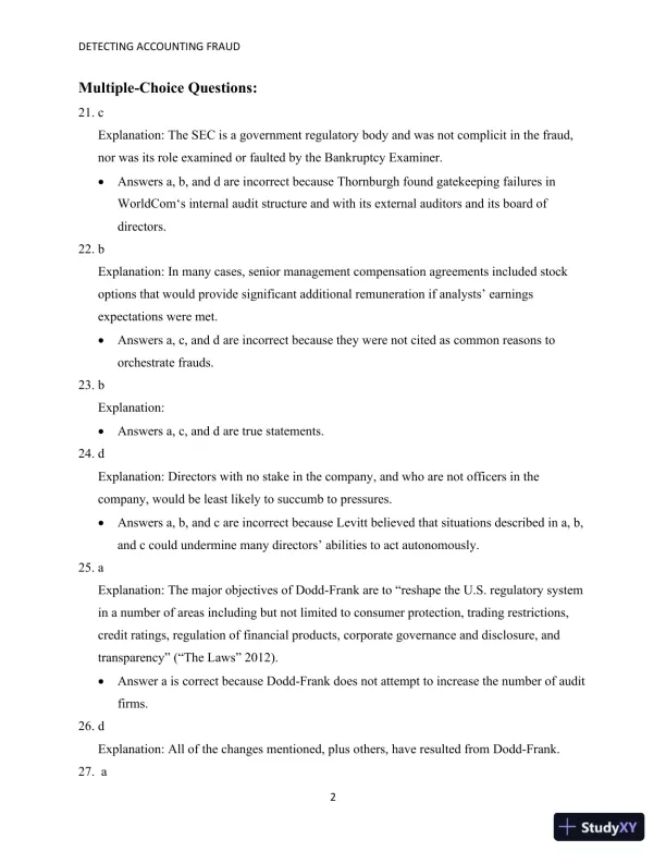 Solution Manual for Detecting Accounting Fraud: Analysis and Ethics - Page 3 preview image