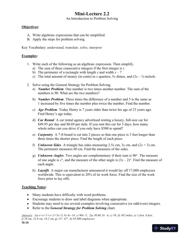 Solution Manual for Intermediate Algebra, 6th Edition - Page 13 preview image