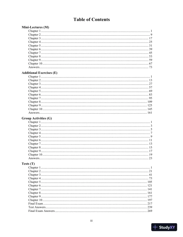 Solution Manual for Intermediate Algebra, 6th Edition - Page 3 preview image