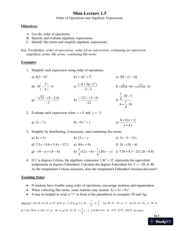 Solution Manual for Intermediate Algebra, 6th Edition - Page 8 preview image