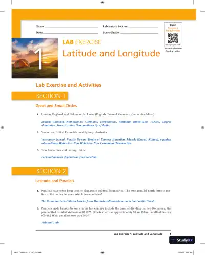 Applied Physical Geography: Geosystems in the Laboratory, 10th Edition Solution Manual - Page 1 preview image