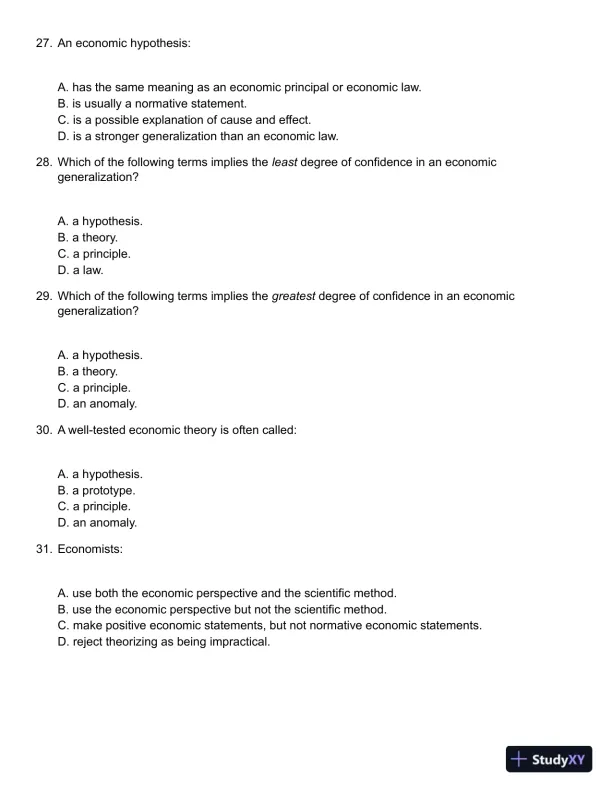 Microeconomics 17th Edition Test Bank - Page 7 preview image