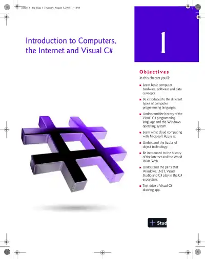 Solution Manual for Visual C# How to Program, 6th Edition - Page 1 preview image