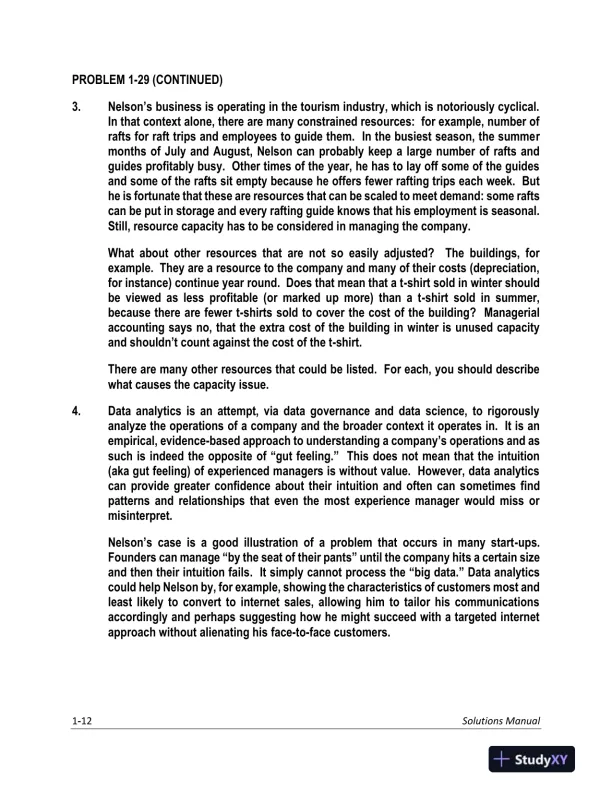 Solution Manual for Managerial Accounting: Creating Value in a Dynamic Business Environment, 12th Edition - Page 13 preview image