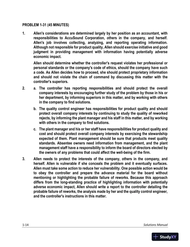 Solution Manual for Managerial Accounting: Creating Value in a Dynamic Business Environment, 12th Edition - Page 15 preview image