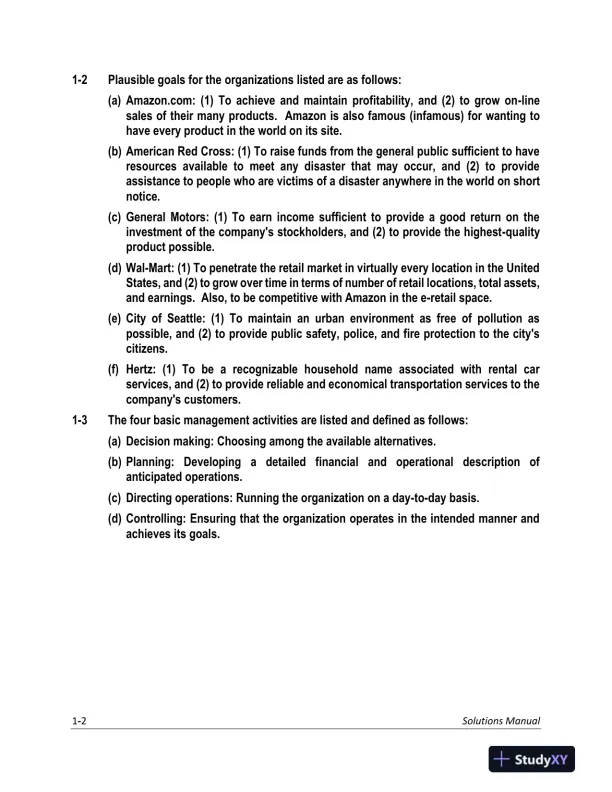 Solution Manual for Managerial Accounting: Creating Value in a Dynamic Business Environment, 12th Edition - Page 3 preview image