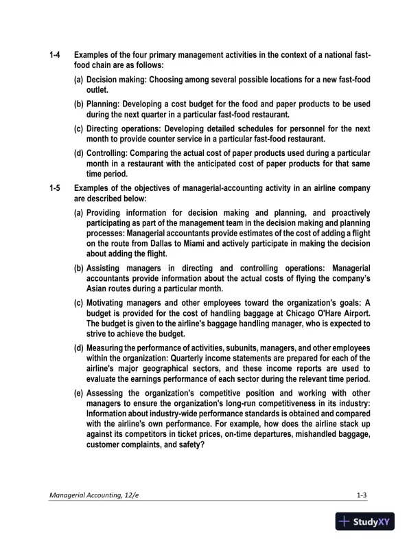 Solution Manual for Managerial Accounting: Creating Value in a Dynamic Business Environment, 12th Edition - Page 4 preview image