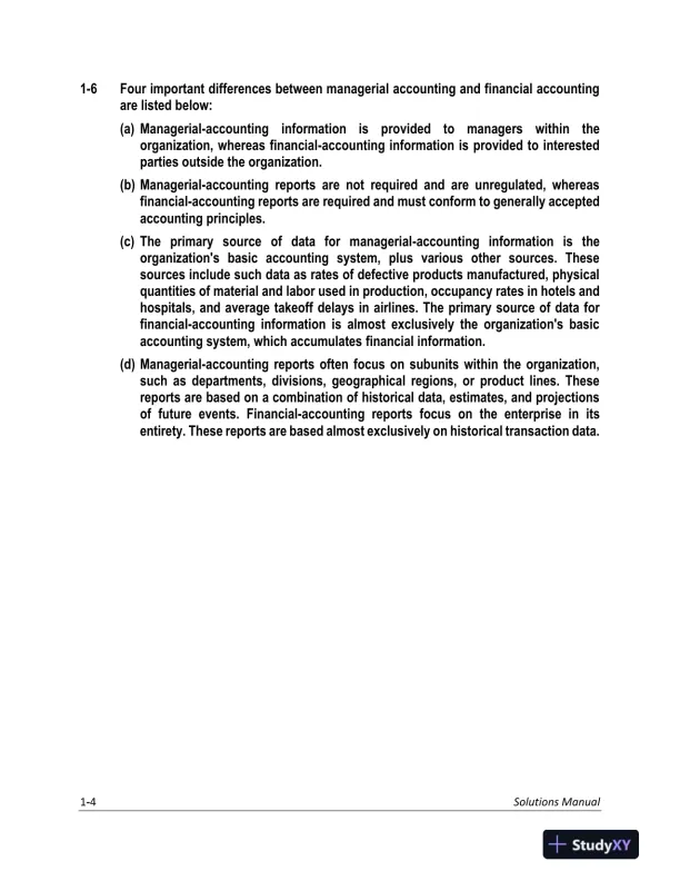 Solution Manual for Managerial Accounting: Creating Value in a Dynamic Business Environment, 12th Edition - Page 5 preview image