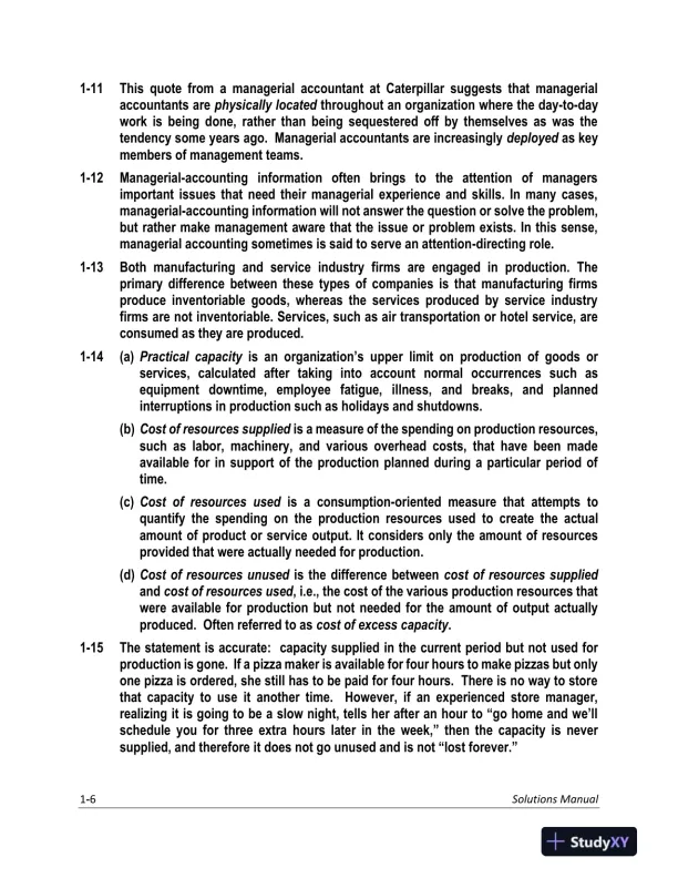 Solution Manual for Managerial Accounting: Creating Value in a Dynamic Business Environment, 12th Edition - Page 7 preview image