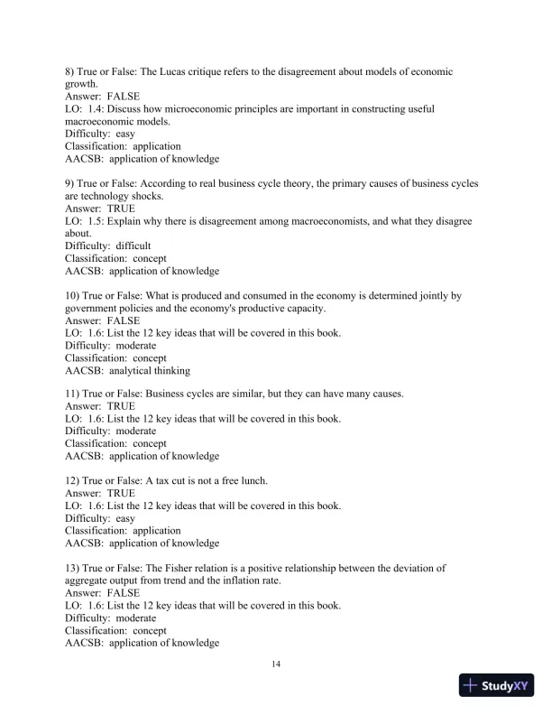 Test Bank for Macroeconomics, 6th Edition - Page 15 preview image