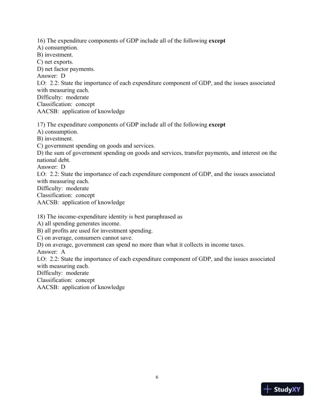 Test Bank for Macroeconomics, 6th Edition - Page 26 preview image