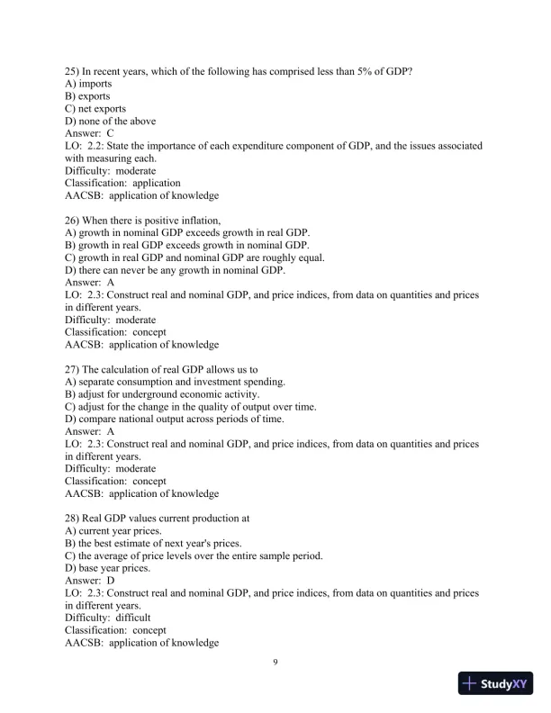 Test Bank for Macroeconomics, 6th Edition - Page 29 preview image