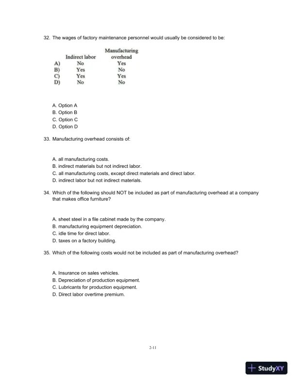 Test Bank For Managerial Accounting For Managers, 3rd Edition - Page 12 preview image