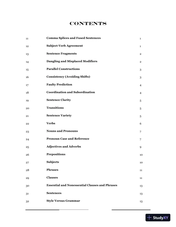 Solution Manual for Harris Reference Guide for Writers, 10th Edition - Page 3 preview image