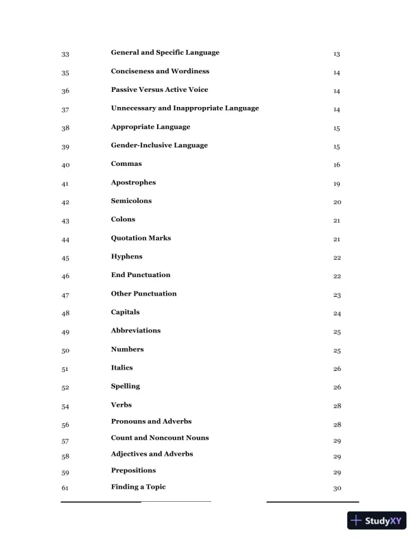 Solution Manual for Harris Reference Guide for Writers, 10th Edition - Page 4 preview image