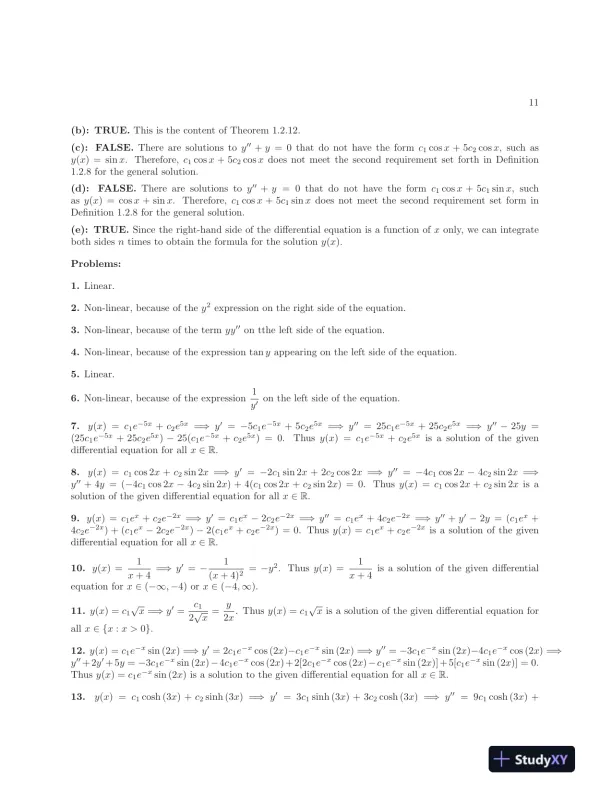 Solution Manual for Differential Equations and Linear Algebra, 4th Edition - Page 14 preview image