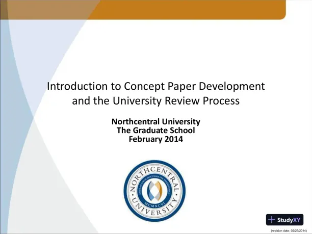 Introduction To Concept Paper Development And The University Review Process - Northcentral University, The Graduate School - Page 1 preview image