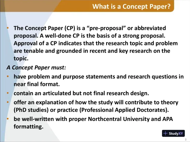 Introduction To Concept Paper Development And The University Review Process - Northcentral University, The Graduate School - Page 4 preview image