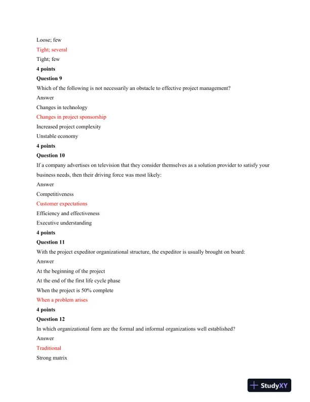 Strayer BUS375 Project Management Process and Decision Making - Page 4 preview image