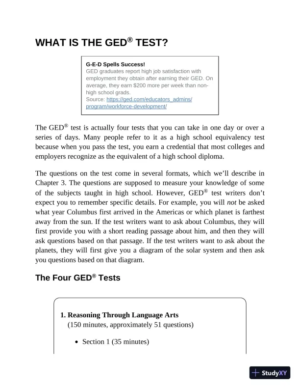 Princeton Review GED Test Prep, 2023: 2 Practice Tests + Review and Techniques (2022) - Page 27 preview image