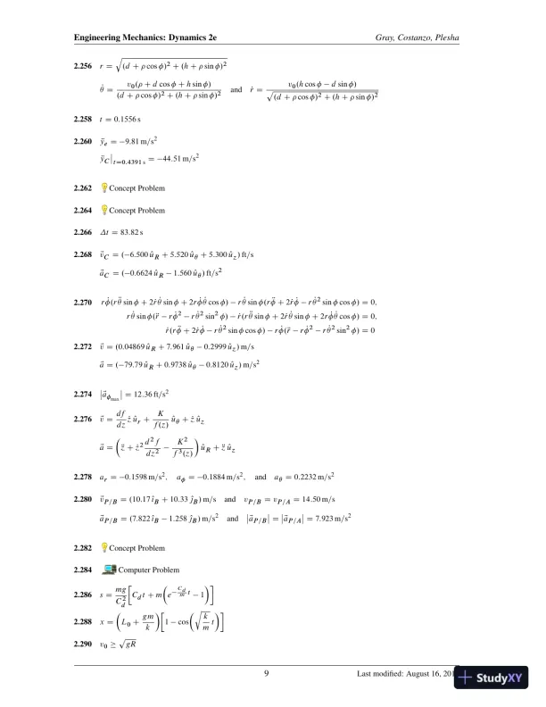 Solution Manual for Engineering Mechanics: Dynamics, 2nd Edition - Page 10 preview image