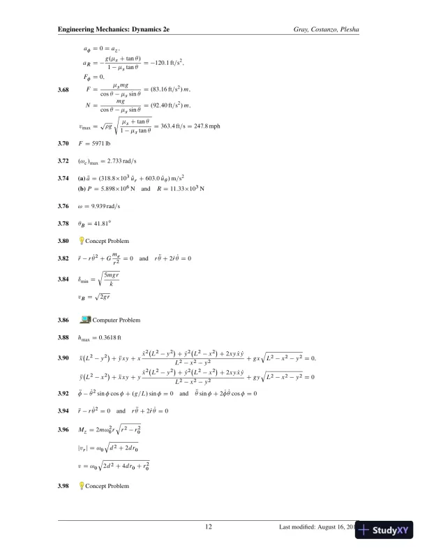 Solution Manual for Engineering Mechanics: Dynamics, 2nd Edition - Page 13 preview image
